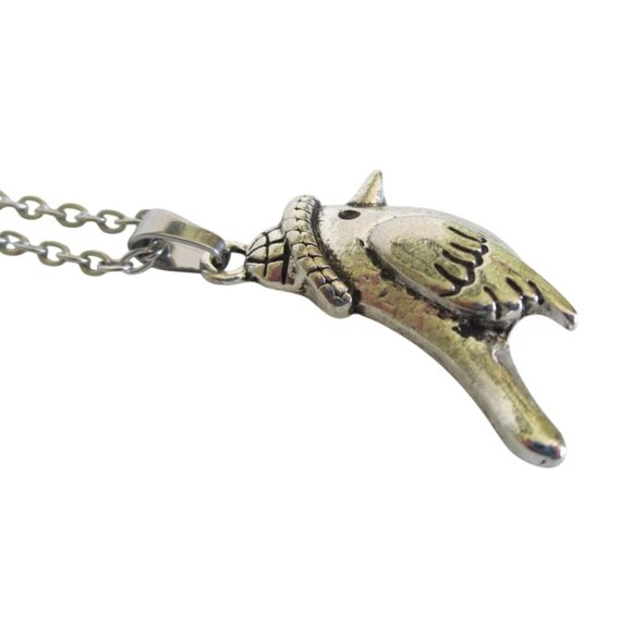 New Bird Pendant Necklace With Hat On 20" Stainless Chain Nature Bird Jewelry Gi - Picture 4 of 5